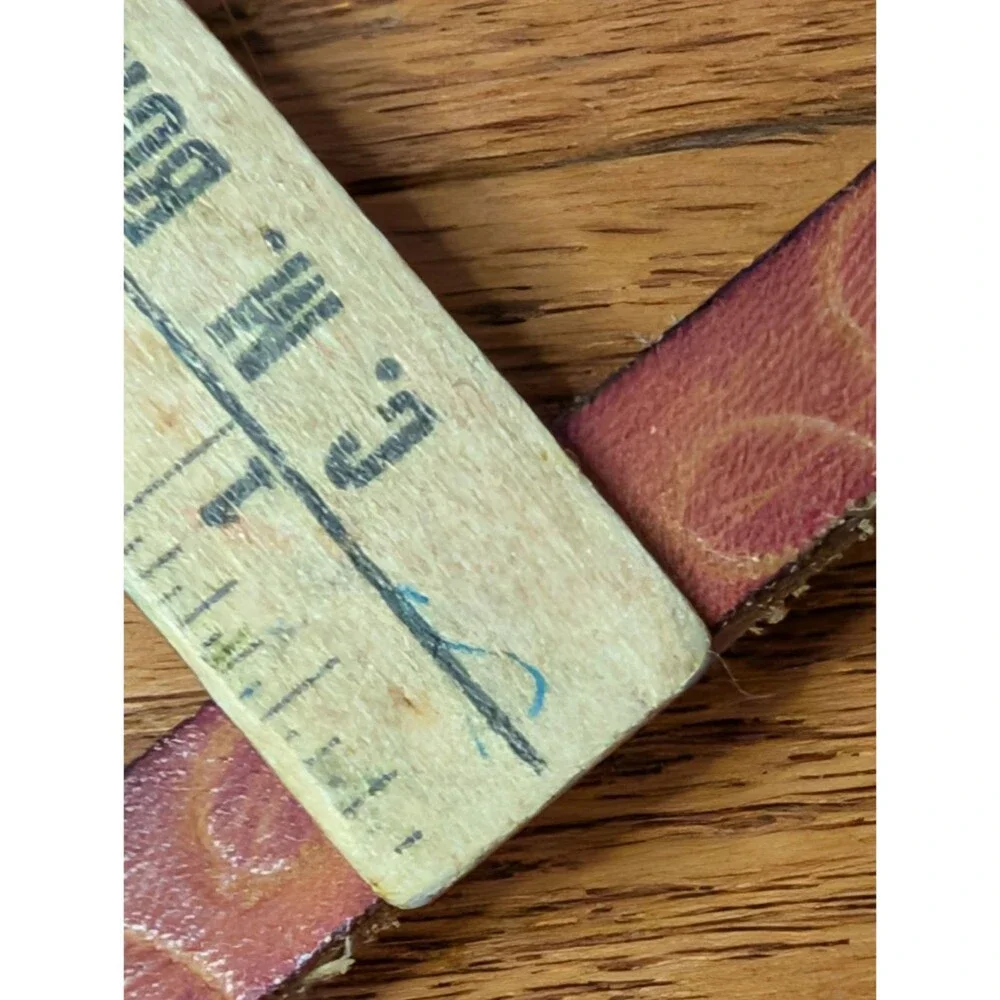 Vintage Tooled Leather Skinny Belt Floral Embossed Boho Wrap nature western
